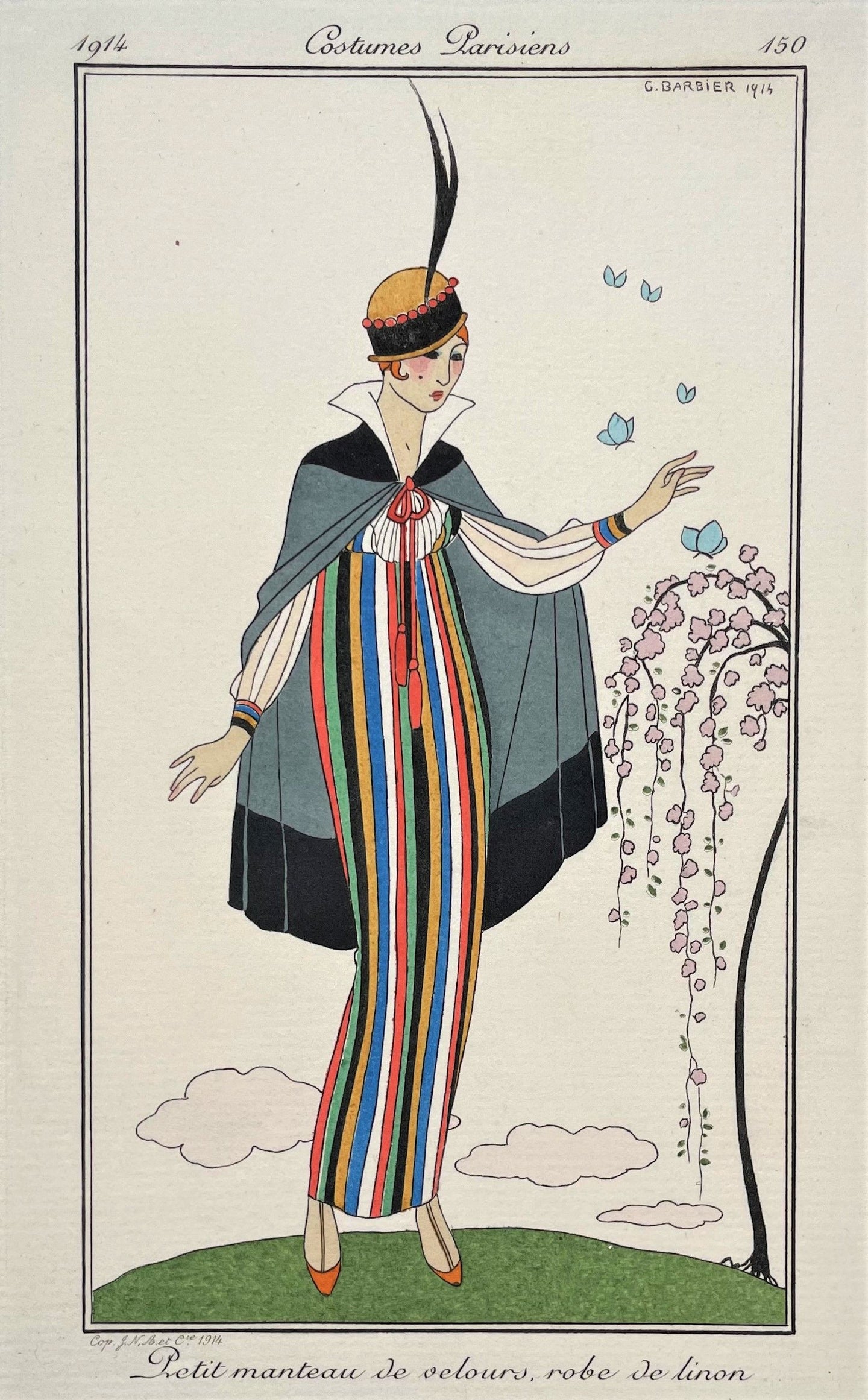 Petit manteau de velours, robe de linon
